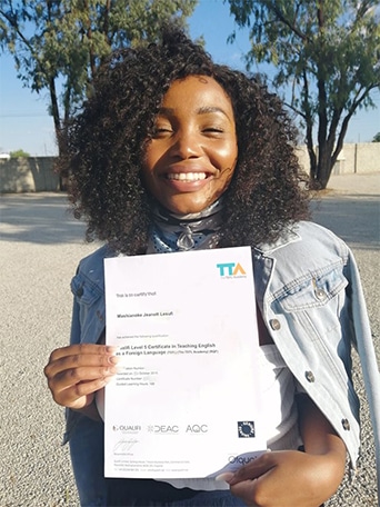 proud graduate of the TEFL webinar