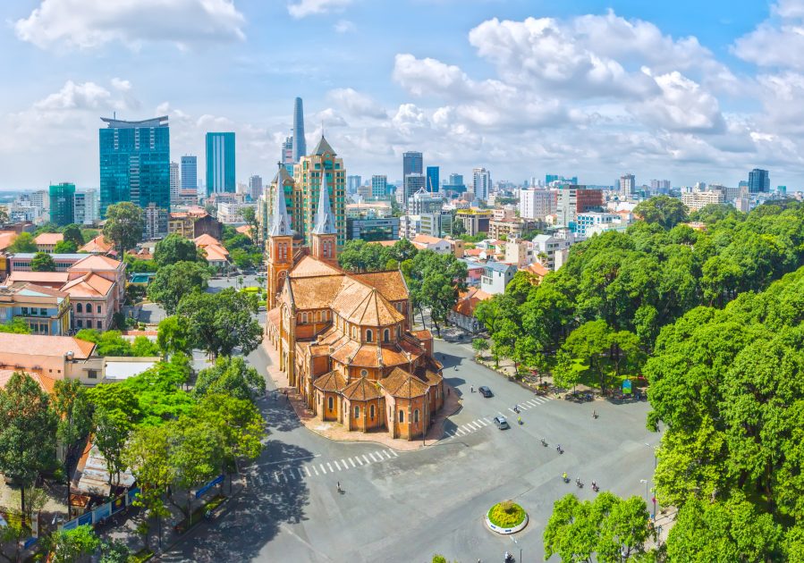 aerial view of Ho Chi Minh city